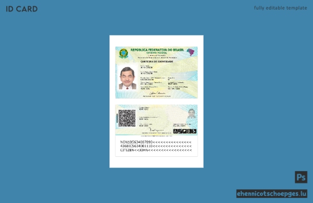 Beispielansicht eines brasilianischen Personalausweises